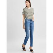 Jeans slim taille haute femme Selected Amy chambly