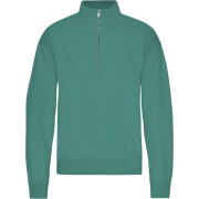 Sweatshirt 1/4 zip Colorful Standard Organic Pine Green