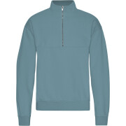 Sweatshirt 1/4 zip Colorful Standard Organic Stone Blue