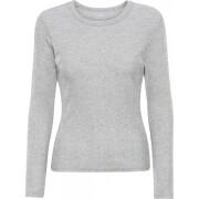 T-shirt côtelé manches longues femme Colorful Standard Organic heather grey