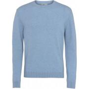 Pull col rond en laine Colorful Standard Classic Merino stone blue