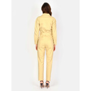 Combinaison manches longues jaune en coton stretch femme F.A.M. Paris Doria