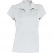 Polo femme manches courtes Sport Proact blanc