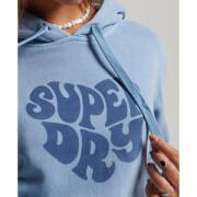 Sweatshirt à capuche femme Superdry Vintage Peace et Love