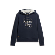 Sweatshirt à capuche et logo métallisé femme Superdry Luxe