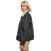 Veste en jean à col sherpa oversize femme Urban Classics