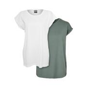 t-shirts à épaules allongées grandes tailles femme Urban Classics (x2)