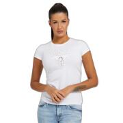 T-shirt à manches courtes femme Guess Eyelet Floral Logo R3